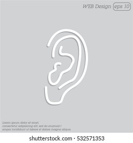 Web line icon. Ear