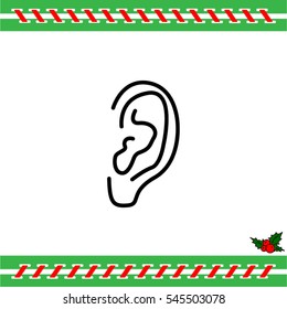 Web line icon. Ear