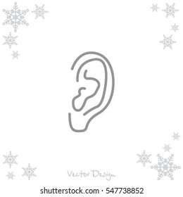 Web line icon. Ear