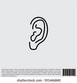 Web line icon. Ear