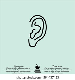 Web line icon. Ear