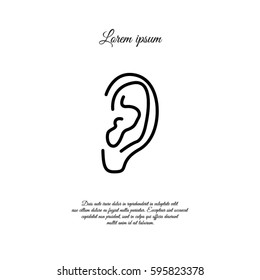 Web line icon. Ear