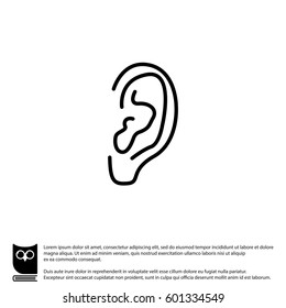 Web line icon. Ear
