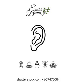 Web line icon. Ear