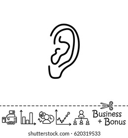 Web line icon. Ear