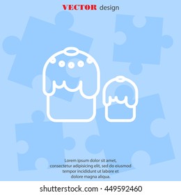 Web line icon. Easter cakes