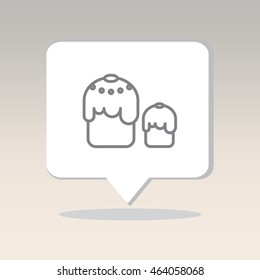 Web line icon. Easter cakes