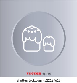 Web line icon. Easter cakes