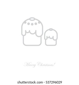 Web line icon. Easter cakes