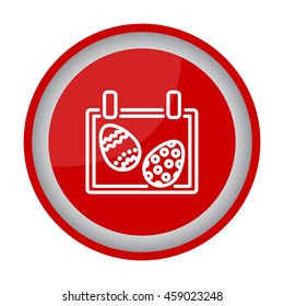 Web line icon. Easter calendar