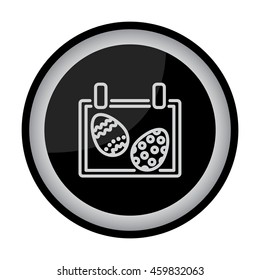 Web line icon. Easter calendar