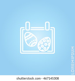 Web line icon. Easter calendar