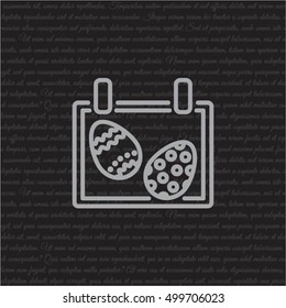 Web line icon. Easter calendar