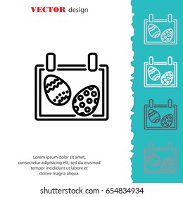 Web line icon. Easter calendar