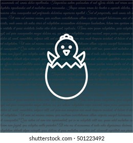 Web line icon. Easter chicken