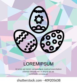 Web line icon. Easter eggs