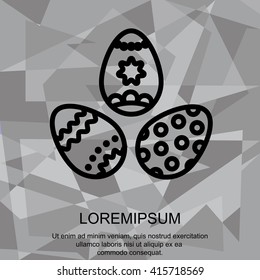 Web line icon. Easter eggs