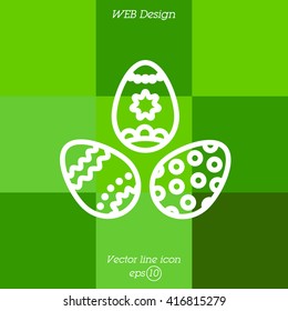 Web line icon. Easter eggs
