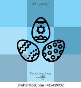 Web line icon. Easter eggs