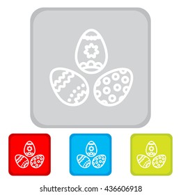 Web line icon. Easter eggs