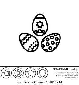 Web line icon. Easter eggs