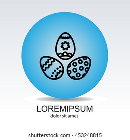 Web line icon. Easter eggs