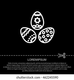 Web line icon. Easter eggs