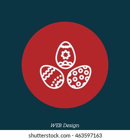 Web line icon. Easter eggs
