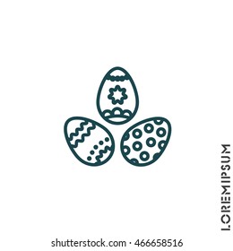 Web line icon. Easter eggs