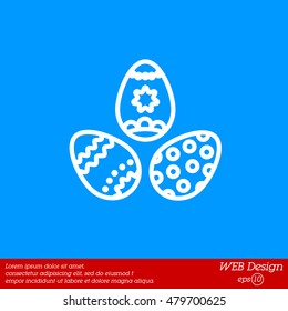 Web line icon. Easter eggs