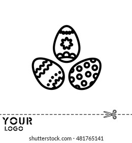Web line icon. Easter eggs