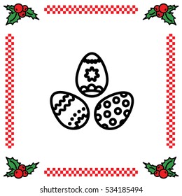 Web line icon. Easter eggs