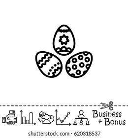 Web line icon. Easter eggs