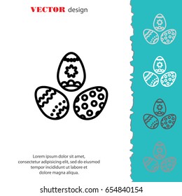 Web line icon. Easter eggs
