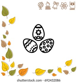 Web line icon. Easter eggs