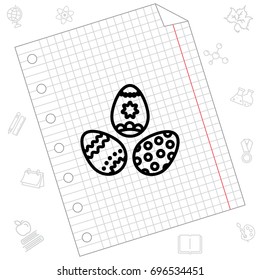 Web line icon. Easter eggs