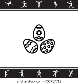 Web line icon. Easter eggs