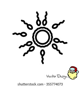 Web line icon. Egg and sperm.