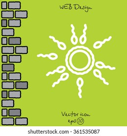 Web line icon. Egg and sperm.