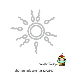 Web line icon. Egg and sperm.
