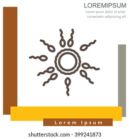Web line icon. Egg and sperm.