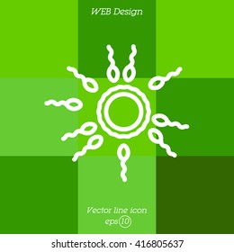 Web line icon. Egg and sperm.