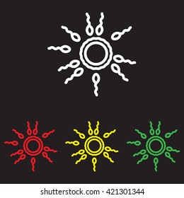 Web line icon. Egg and sperm.