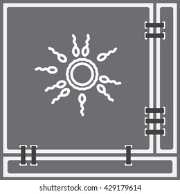 Web line icon. Egg and sperm.