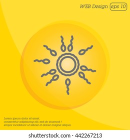 Web line icon. Egg and sperm.