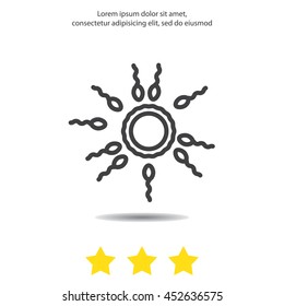 Web line icon. Egg and sperm.
