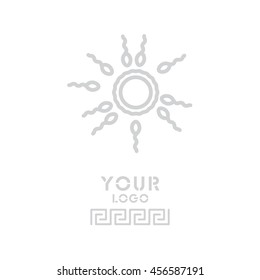 Web line icon. Egg and sperm.