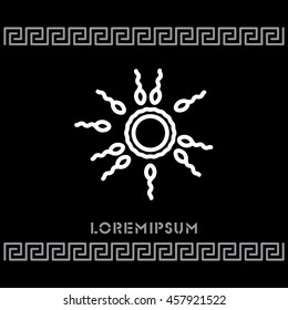 Web line icon. Egg and sperm.
