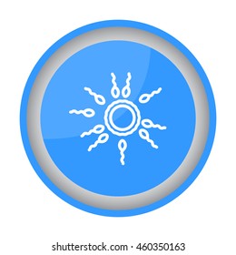 Web line icon. Egg and sperm.