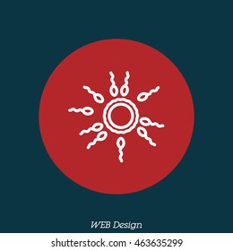 Web line icon. Egg and sperm.